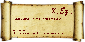 Keskeny Szilveszter névjegykártya